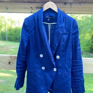 Linen Navy Blue Blazer